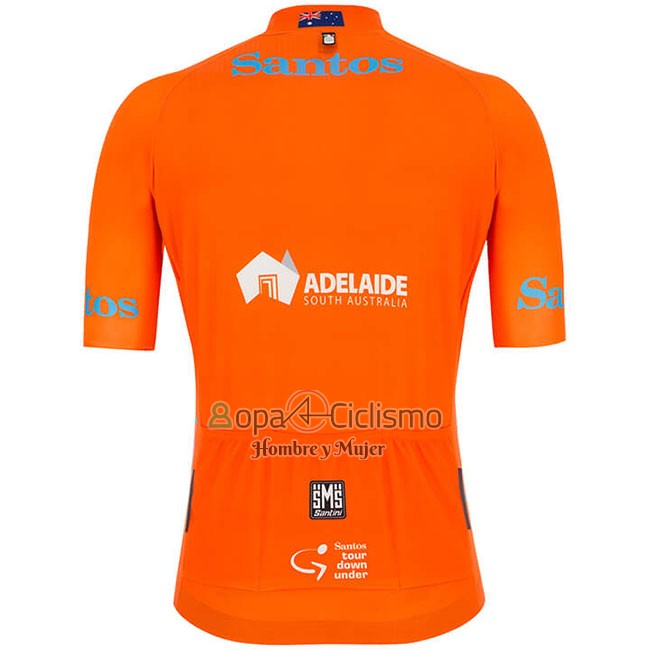 Tour Down Under Ropa Ciclismo Culotte Corto 2019 Men Mangas Cortas Ochre Naranja